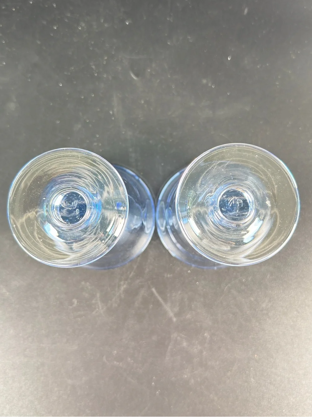 Handblown Cobalt Blue Glass Tumbler Pair